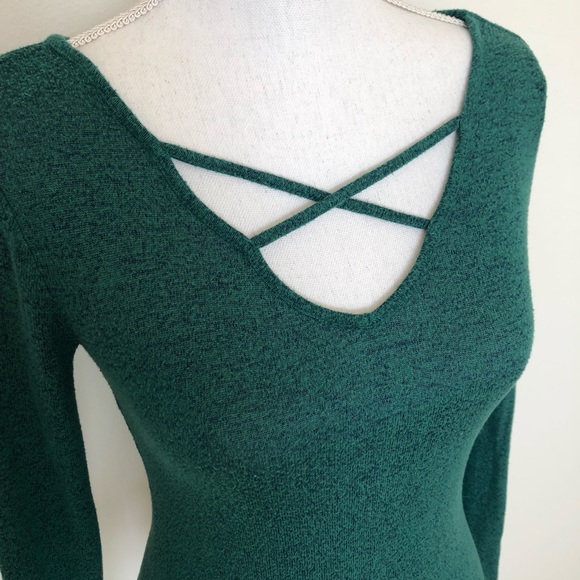 SO forest green  blouse - Picture 3 of 5